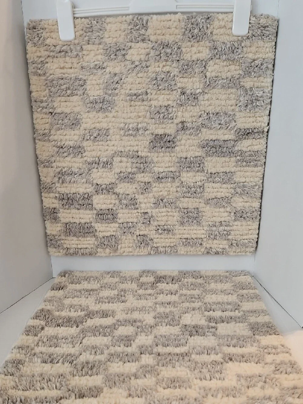 Pottery Barn NWT Seriphina Handtufted Cream Gray Textured Wool Accent Rug Set